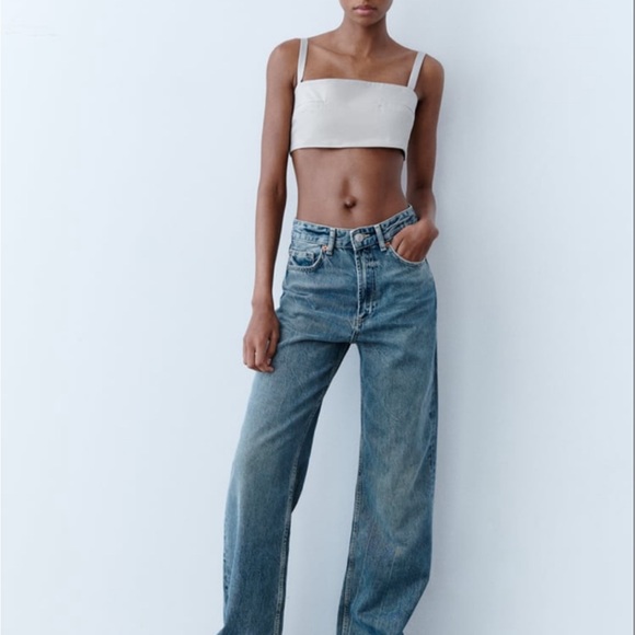 ZARA CROPPED TANK TOP NWT XL - Picture 2 of 8